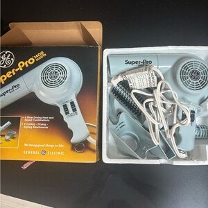 General Electric Super-Pro Hair Dryer Set in Light Blue
